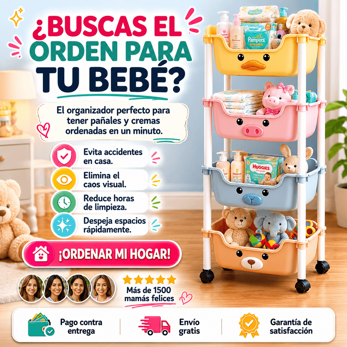 ORGANIZADOR KAWAII 4 NIVELES - El secreto de las Mamás organizadas!
