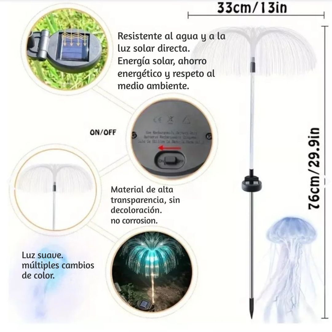 Palmas solar X2 Und. Ilumina tu jardín sin pagar un peso de energía en esta Navidad.