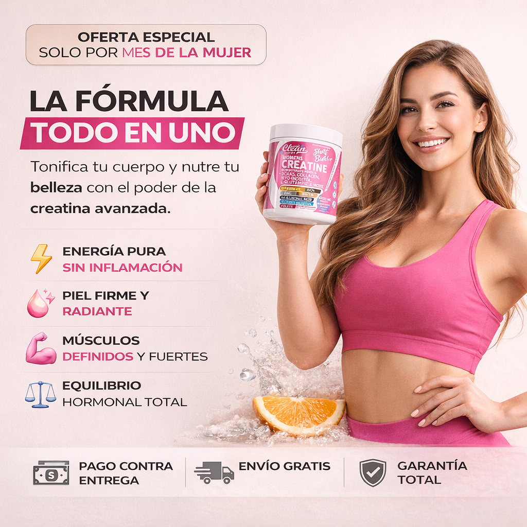 Clean Nutra Women's Creatine™  Tu dosis de Poder femenino.