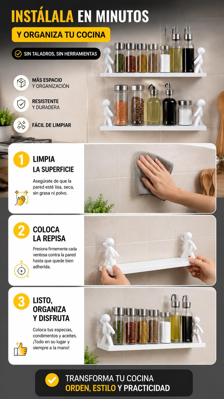 INSTALA TU REPISA EN LA COCINA