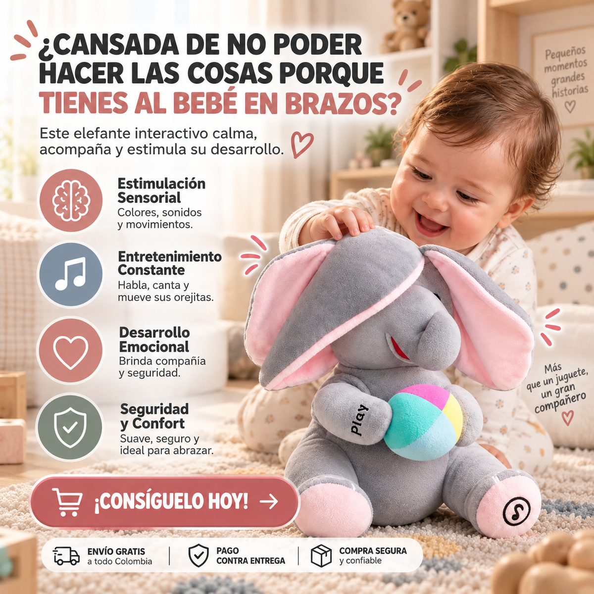 Elefante Interactivo Para Bebé