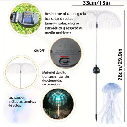 Palmas solar X2 Und. Ilumina tu jardín sin pagar un peso de energía en esta Navidad.