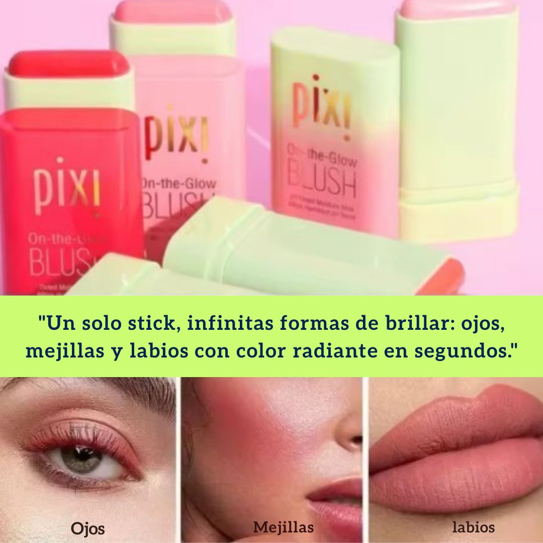 On The Go Blush® Labios, mejillas y ojos listos con un solo producto.