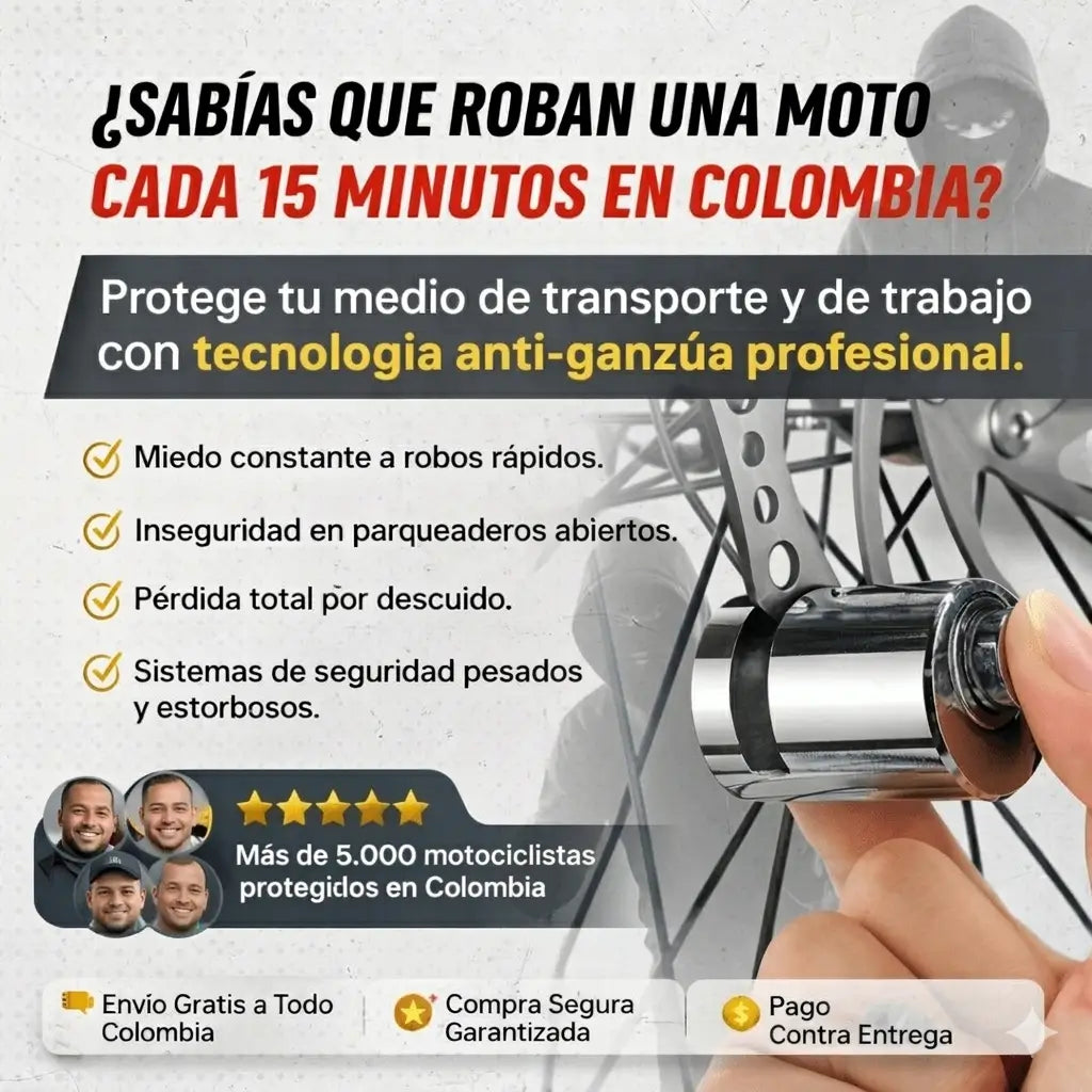 MOTO LOCK® Bloqueo para freno de disco: Tu moto blindada en un segundo!