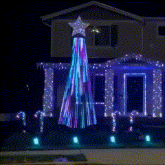 Árbol Navidad 2.10 mts a Tiras, Plegable y Luz Led.